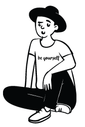 Man Zittend